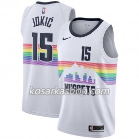 Dres Denver Nuggets Nikola Jokic 15 Nike 2018-19 City Edition Bijela Swingman